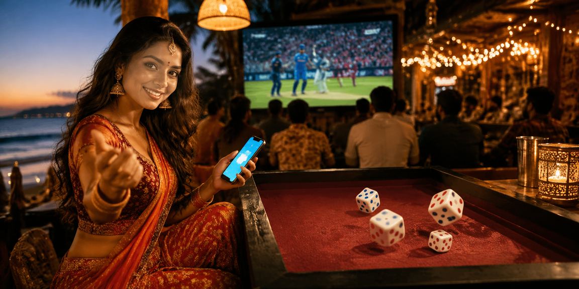 VIP player enjoying cricket betting at night market in India